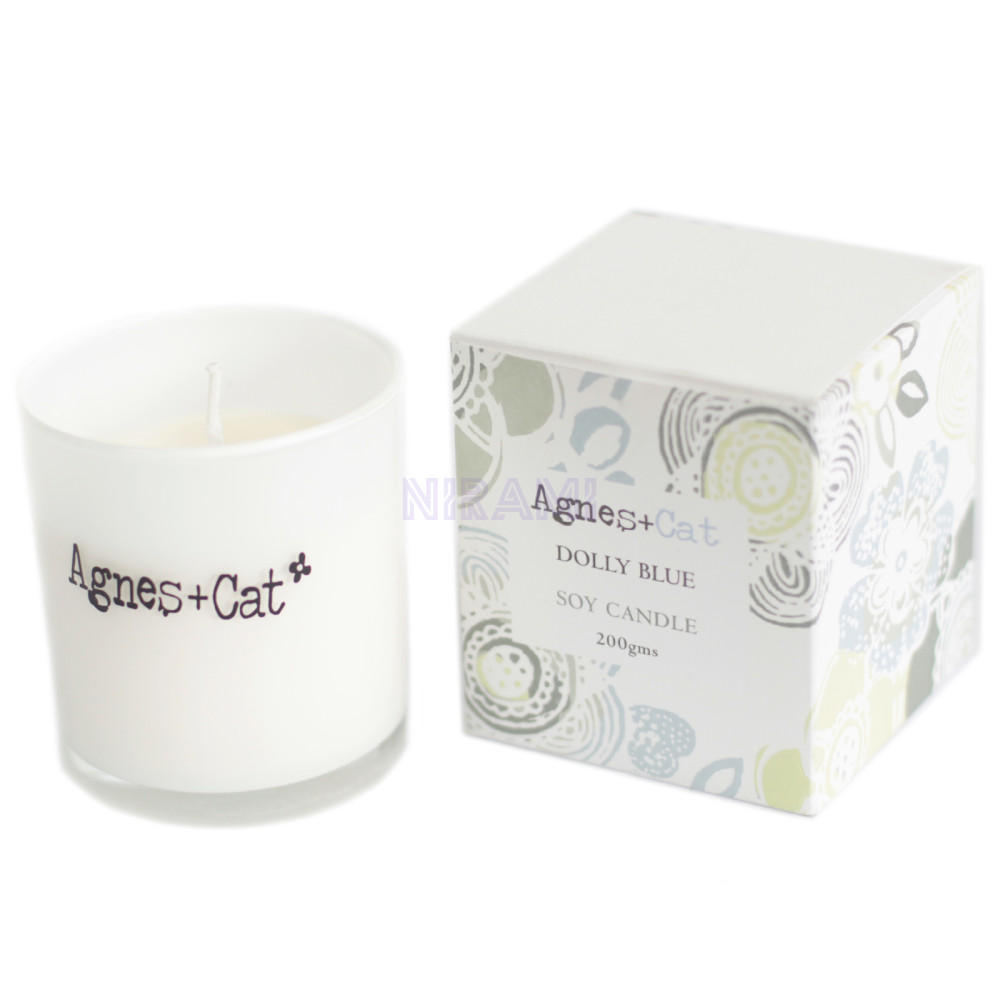 Dolly Blue Vela en Tarro de Cristal Agnes+Cat 