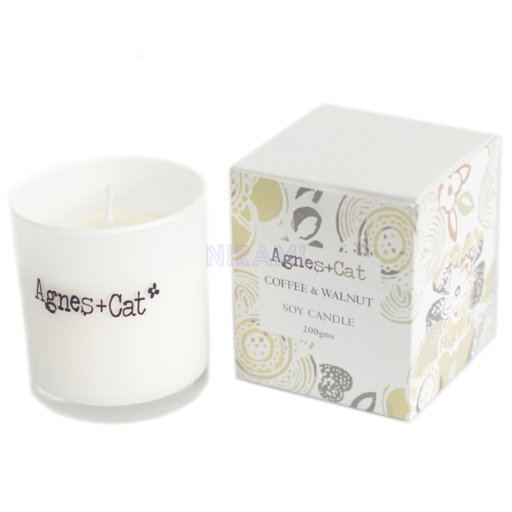 Coffee and Walnut Vela en Tarro de Cristal Agnes+Cat 