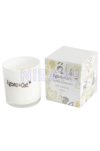Coffee and Walnut Vela en Tarro de Cristal Agnes+Cat 