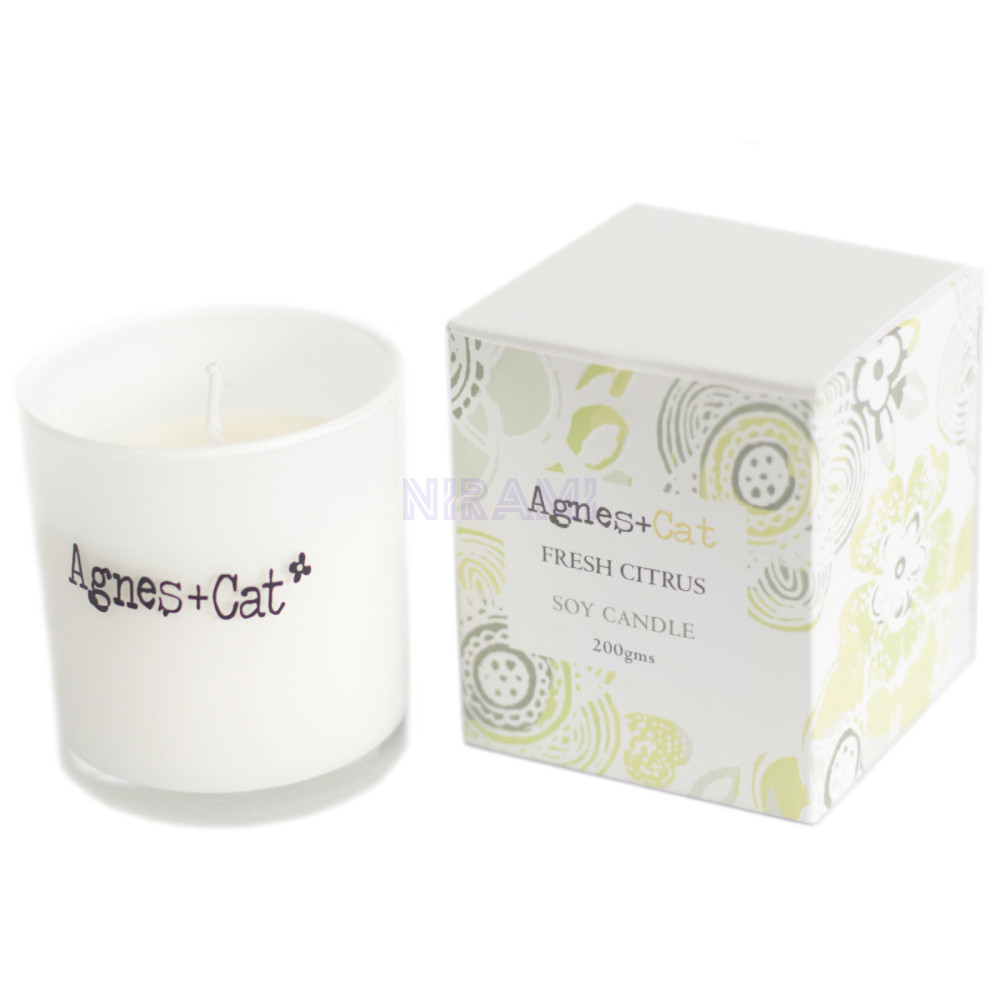 Citrus Vela en Tarro de Cristal Agnes+Cat 