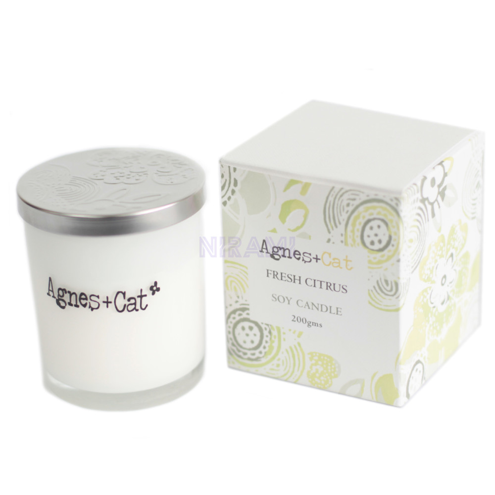 Citrus Vela en Tarro de Cristal Agnes+Cat 