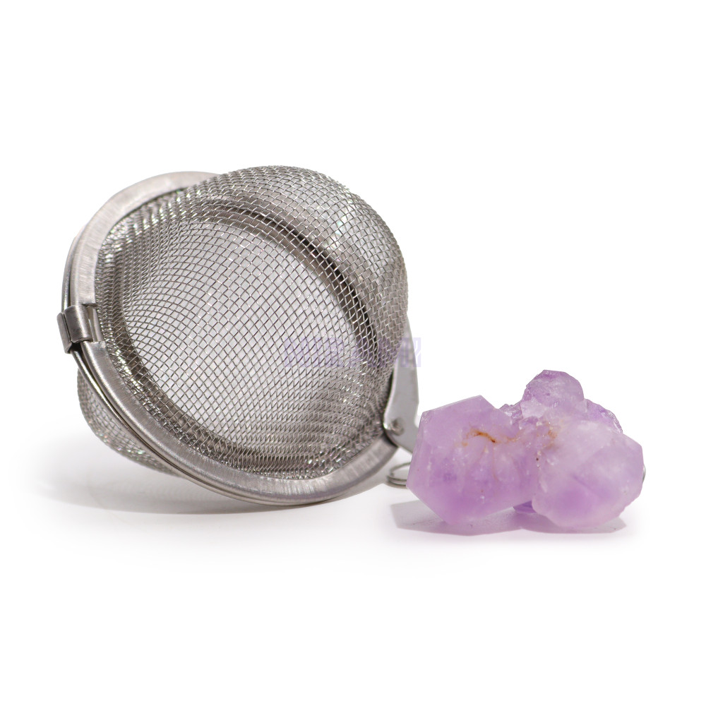 Amatista colador té piedras preciosas de cristal crudo