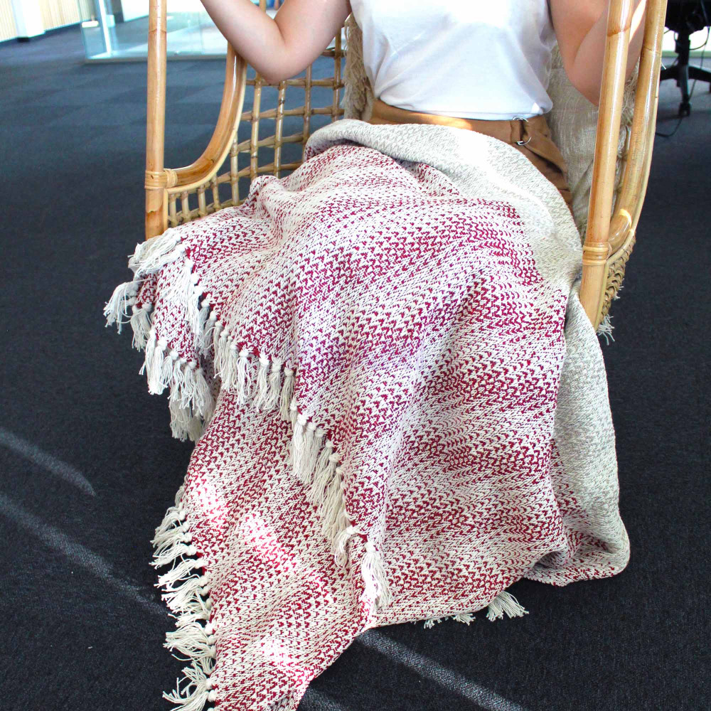 Mantas Boho Comfort - 125x150cm - Rubí Dos Tonos