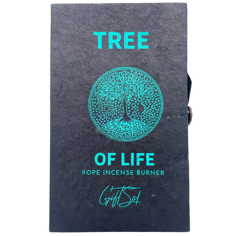 Árbol de la Vida - Set Incienso Cuerda y Porta Incienso Plateado