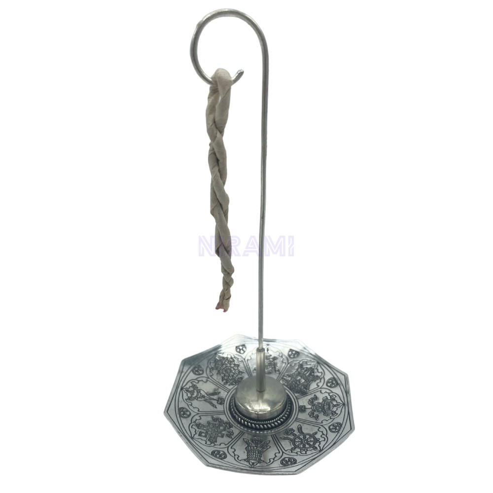 Astamangal - Set Incienso Cuerda y Porta Incienso Plateado 