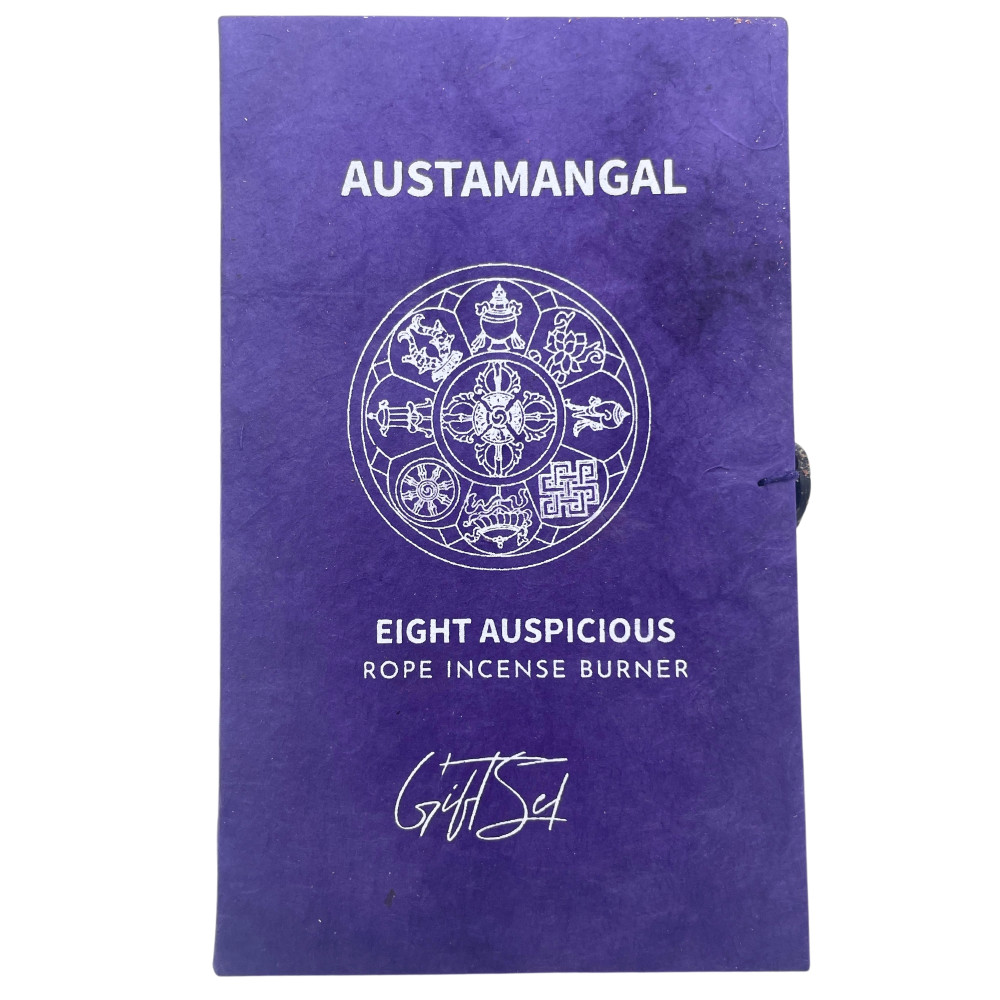 Astamangal - Set Incienso Cuerda y Porta Incienso Plateado 