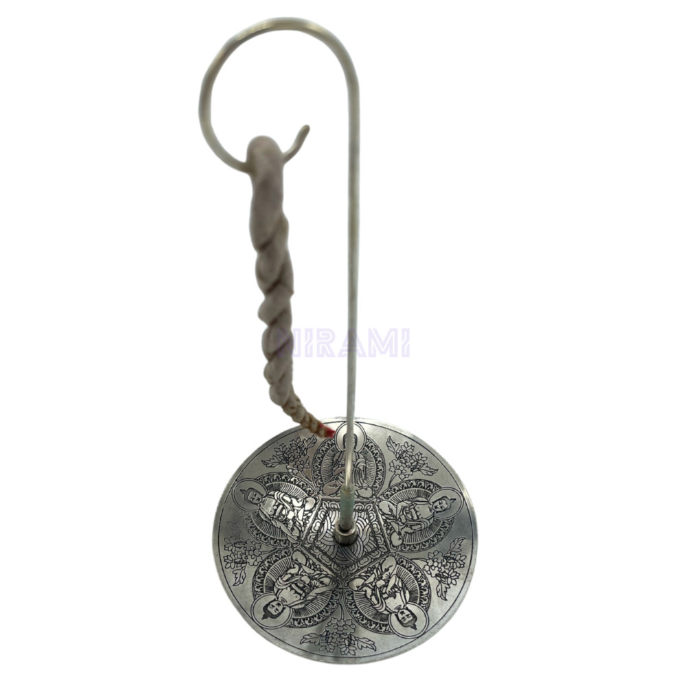 Pancha Buddha - Set Incienso Cuerda y Porta Incienso Plateado