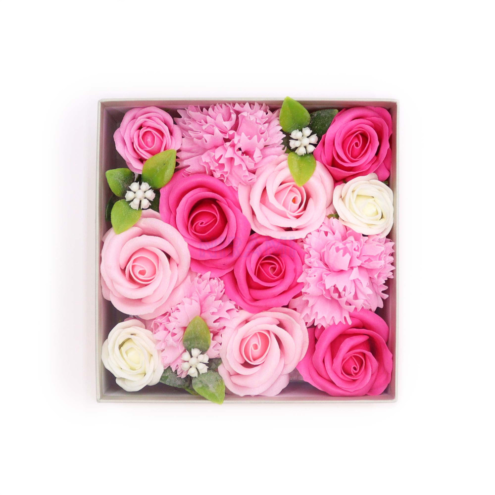 Bendiciones Bebe Rosas Caja Regalo Cuadrada Flores Jabón