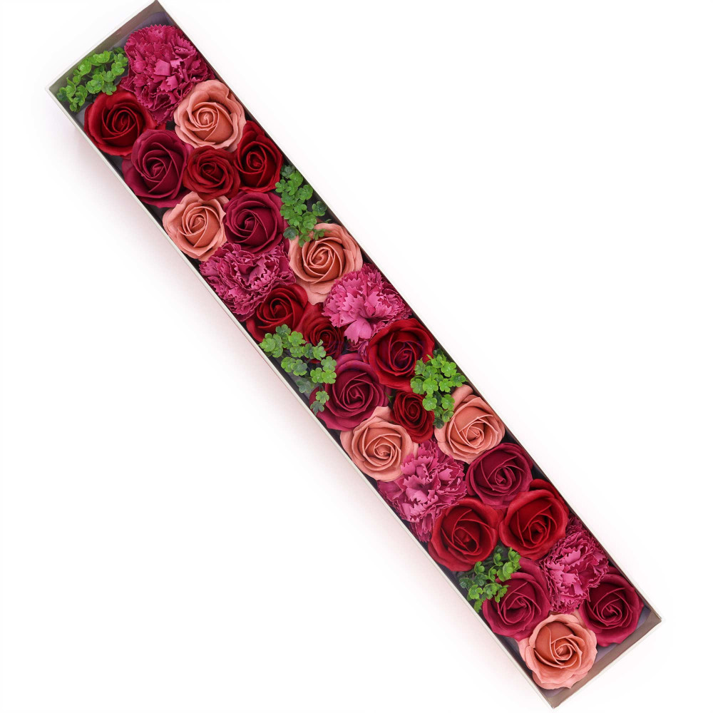 Rosas Vintage Caja Regalo Flores Jabón Extra Larga