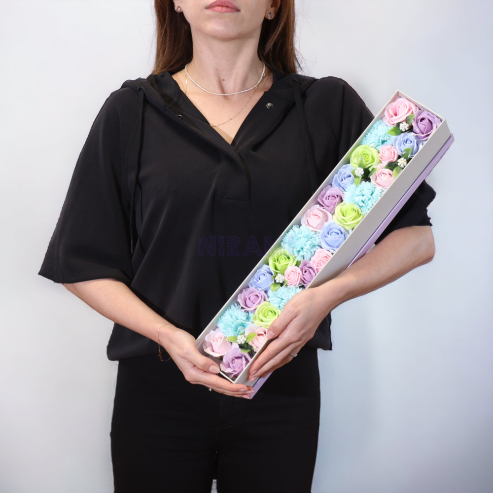 Bendiciones Bebe Blues Caja Regalo Flores Jabón Extralarga