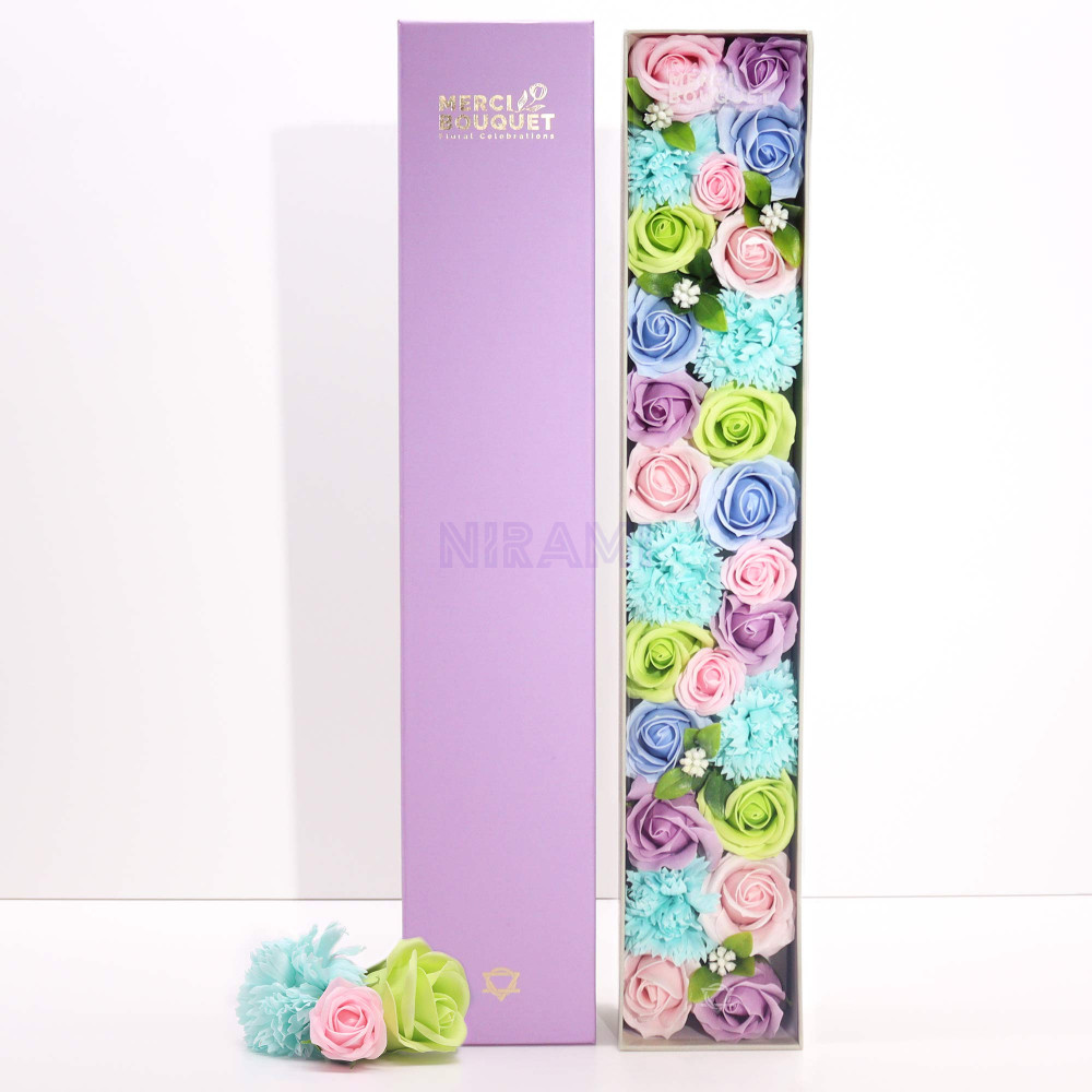 Bendiciones Bebe Blues Caja Regalo Flores Jabón Extralarga
