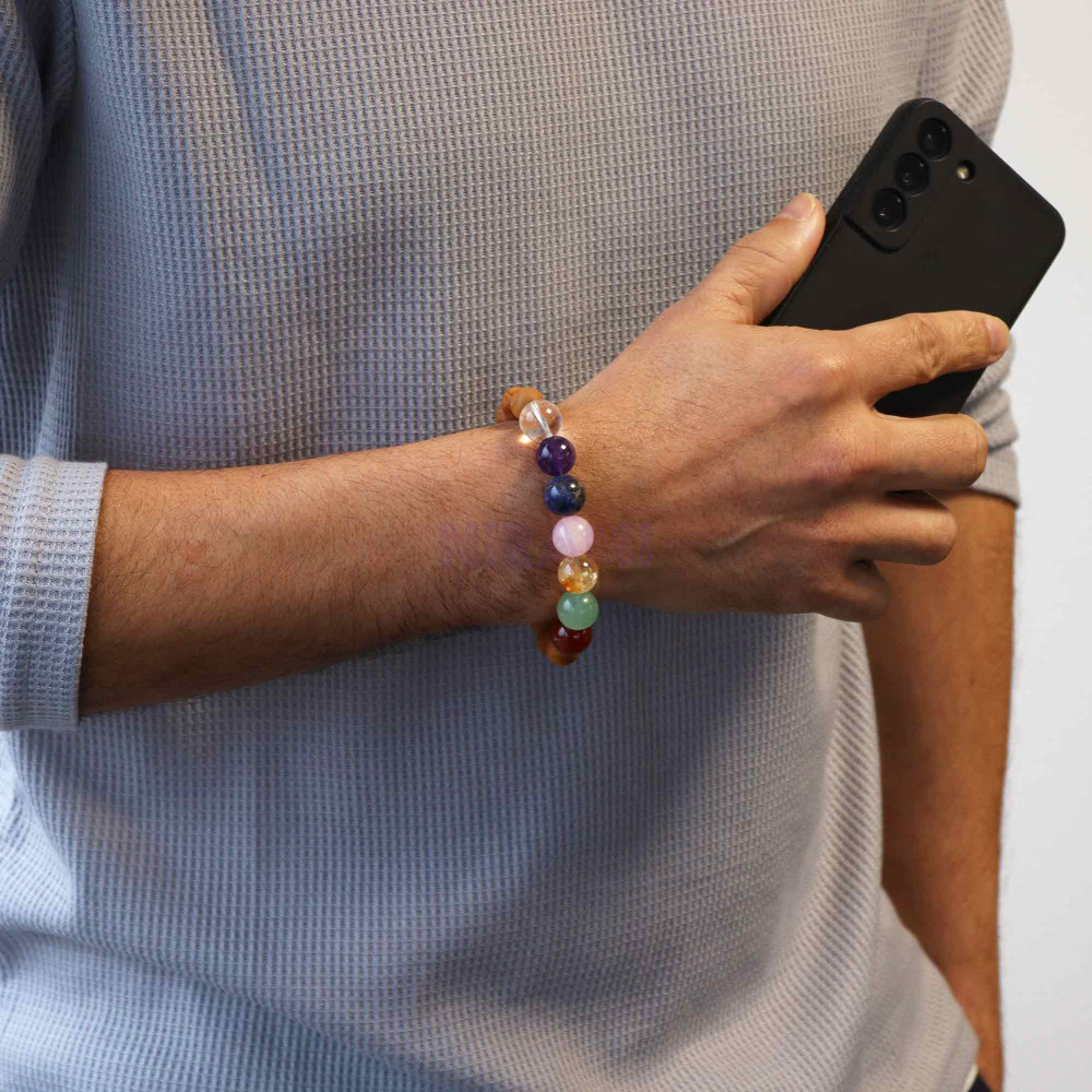 Cedarwood & Seven Chakra Bangle