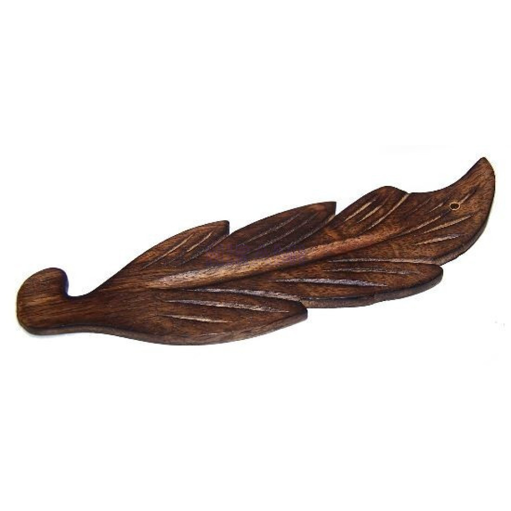 Porta incenso de madera con diseño de hojas (Asst Col)