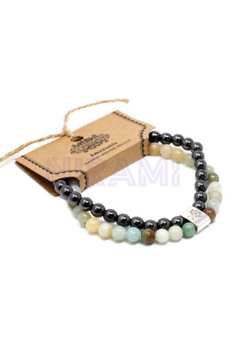 Amazonite Pulsera de Piedras Preciosas Magnéticas 