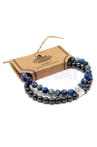 Sodalite Magnetic Gemstone Bracelet 