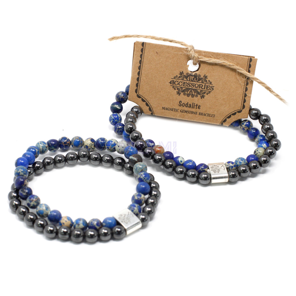Sodalite Magnetic Gemstone Bracelet 