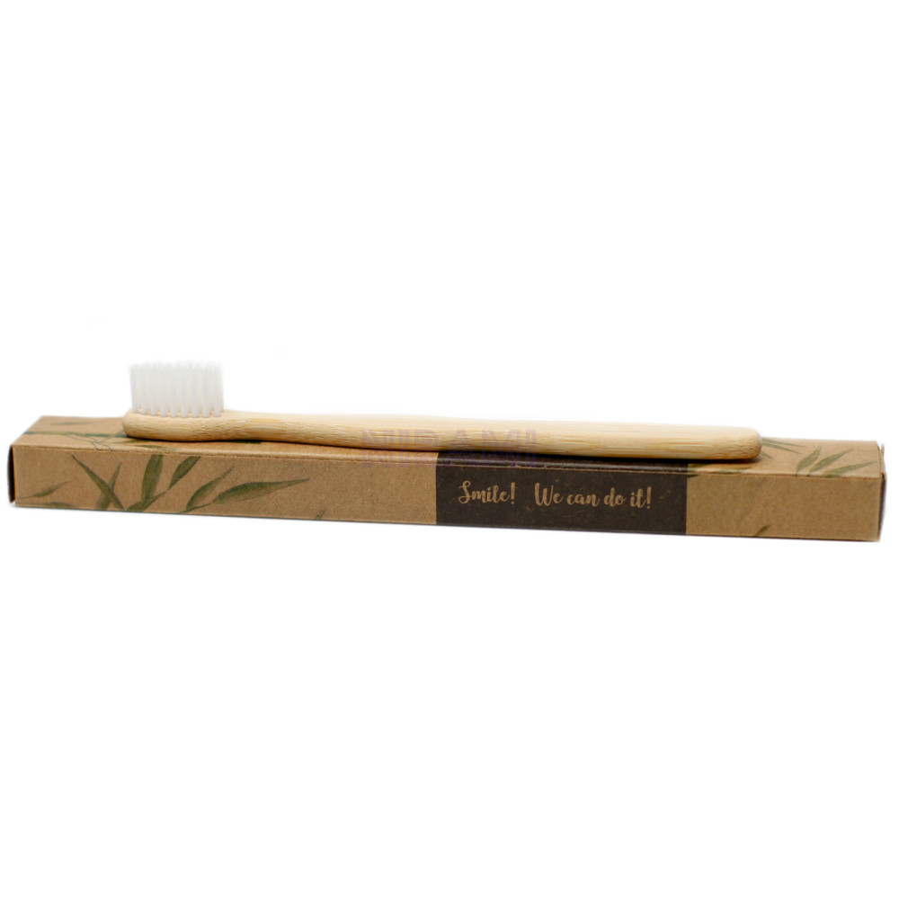 Cajas de 4 Cepillos de bambú-Blanco-2 Adultos 2 Niños