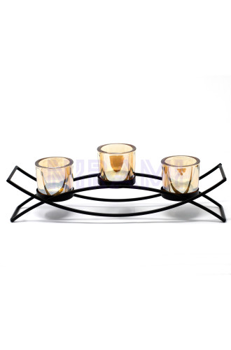 Candelabro de Hierro - Silueta- 3 Tazas