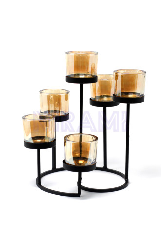 Candelabro de Hierro - Árbol - 6 Tazas