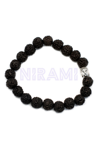 Rudraksha Brazalete de Buda Japa Mala - Oscuro