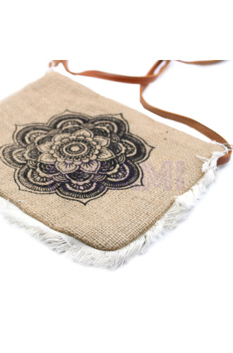 Bolso con flecos - Estampado Mandela