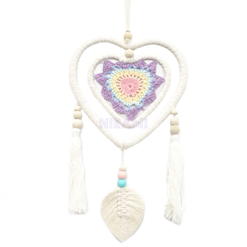 Atrapasueños de Bali - Corazón Multicolor Mediano