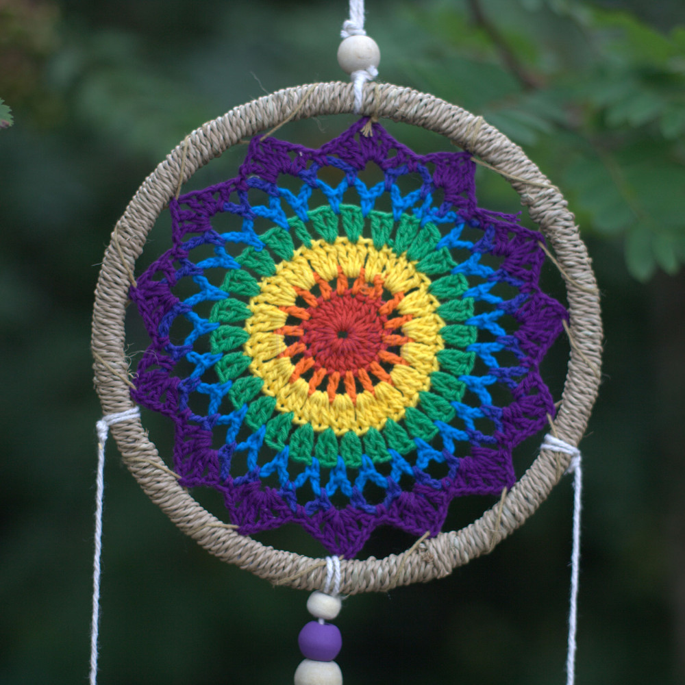 Atrapasueños de Bali - Elementos Multicolor Mediano
