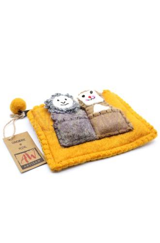 Bolsa con Marionetas de Dedo - Oso y Oveja