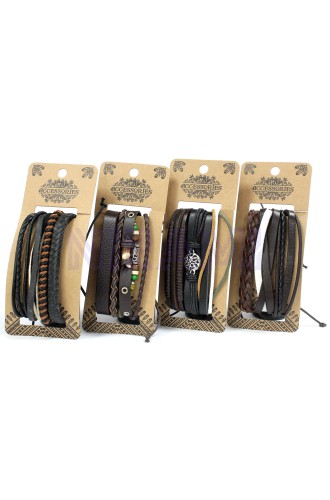 Dark & Handsome Mens Bracelet Sets (asst)