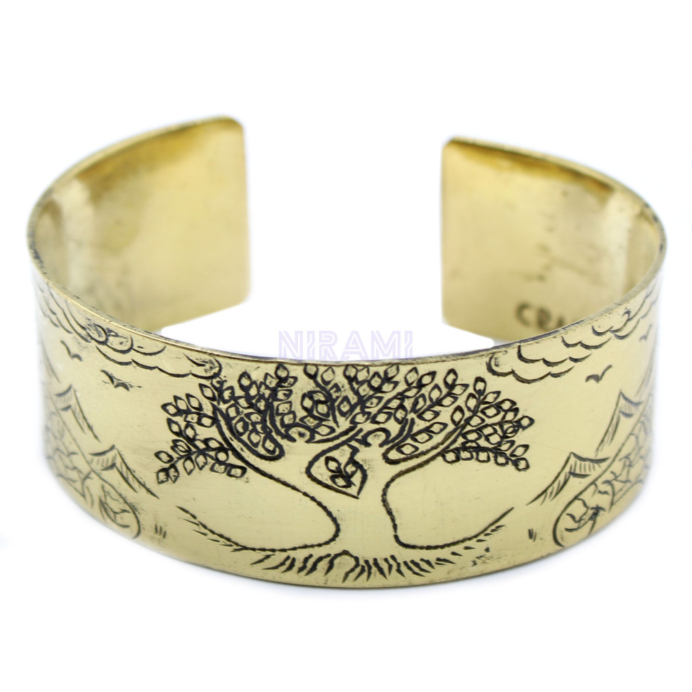 Árbol de la Vida Pulsera Mantra Tibetano de Latón 