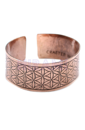 Flor de Jabon para la Vida Pulsera Tibetana de Cobre 