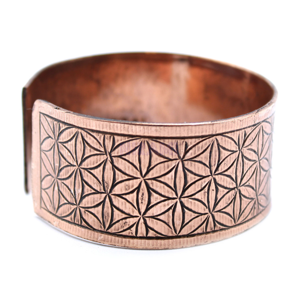 Flor de Jabon para la Vida Pulsera Tibetana de Cobre 