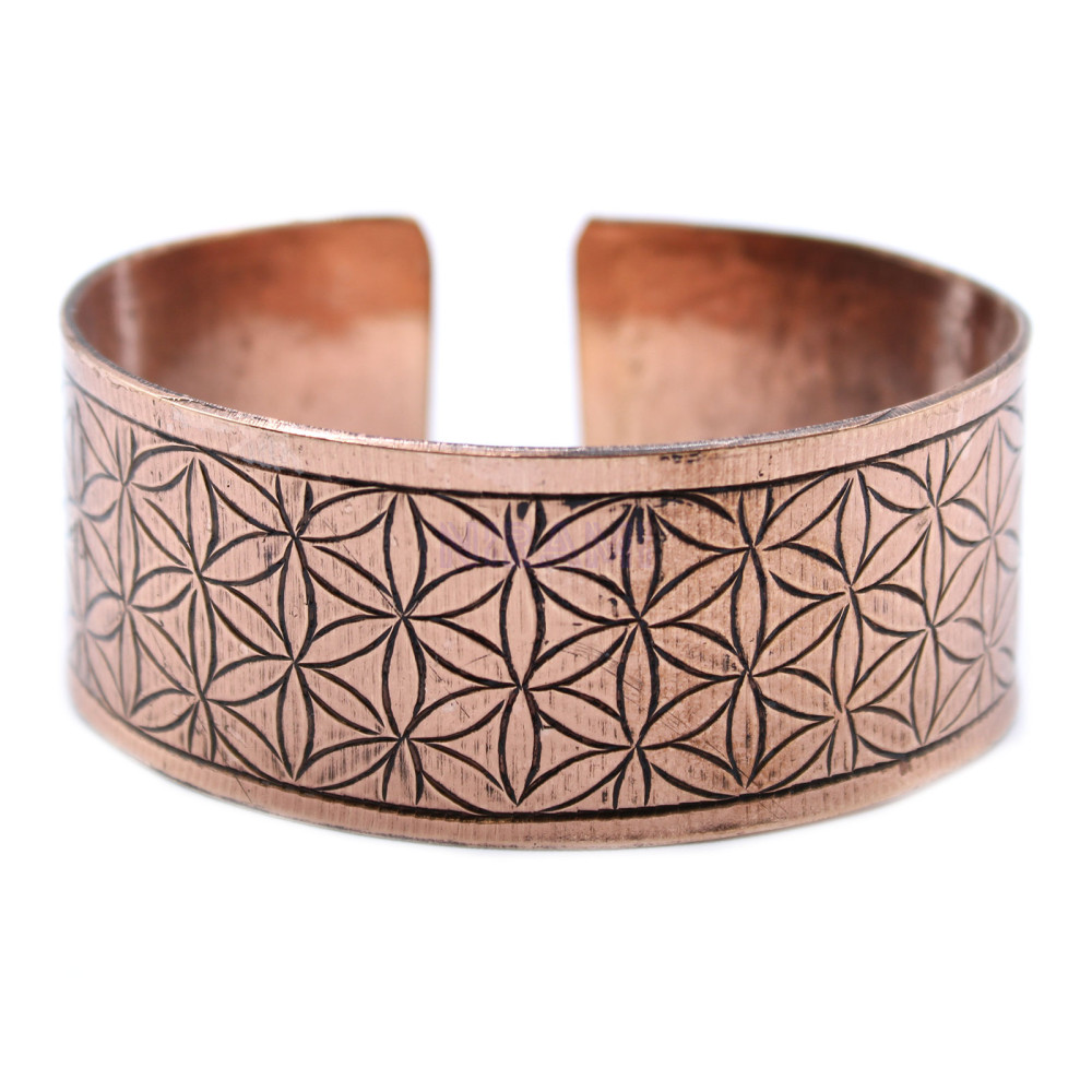 Flor de Jabon para la Vida Pulsera Tibetana de Cobre 