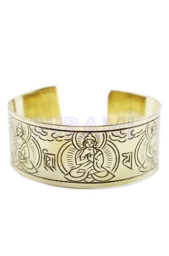 Cinco Budas Pulsera Tibetana de Latón 