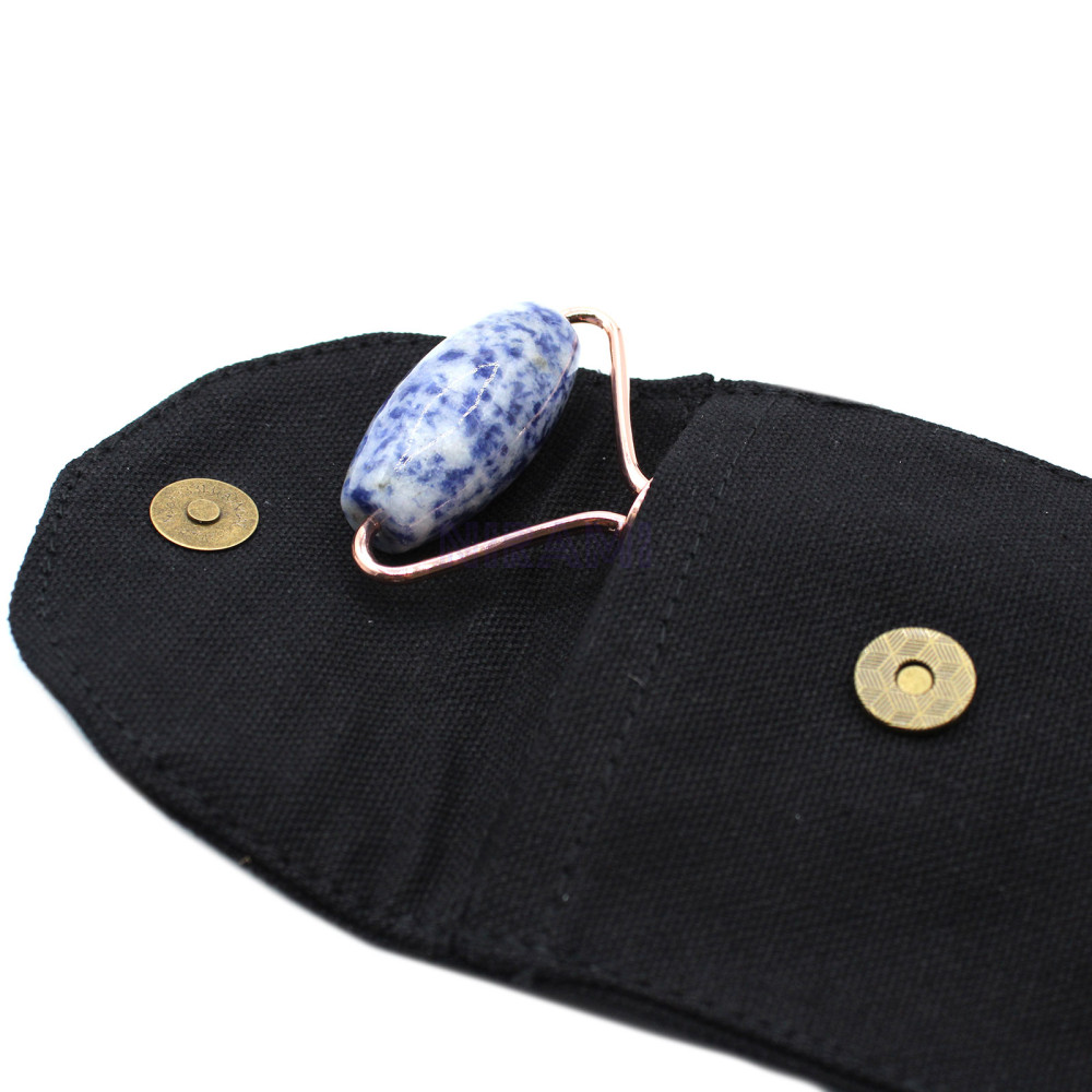 Gua Sha Rodillo Piedras Preciosas para Cara- Sodalita