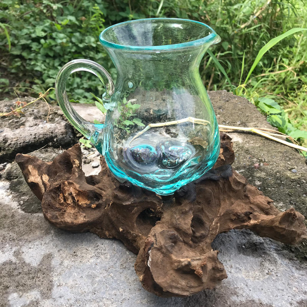 Vidrio Fundido Sobre Madera - Jarra de Agua