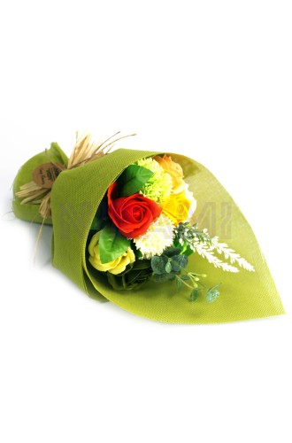 Ramo Flores de Jabón - verde amarillo