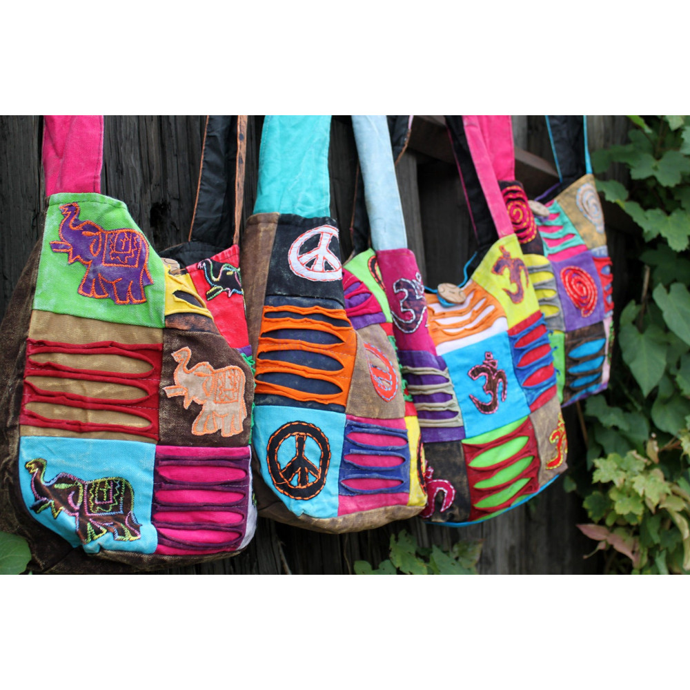 Bolso Étnico Estilo Hippie - Teal / Om