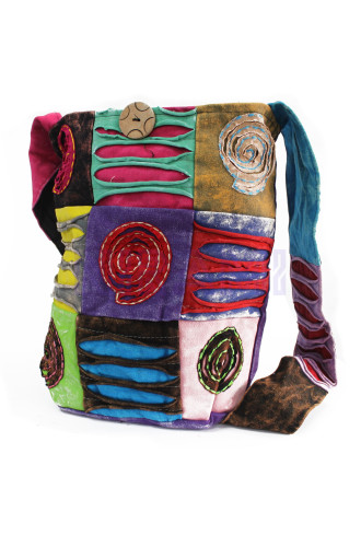 Bolso Étnico Estilo Hippie - Púrpura / espiral