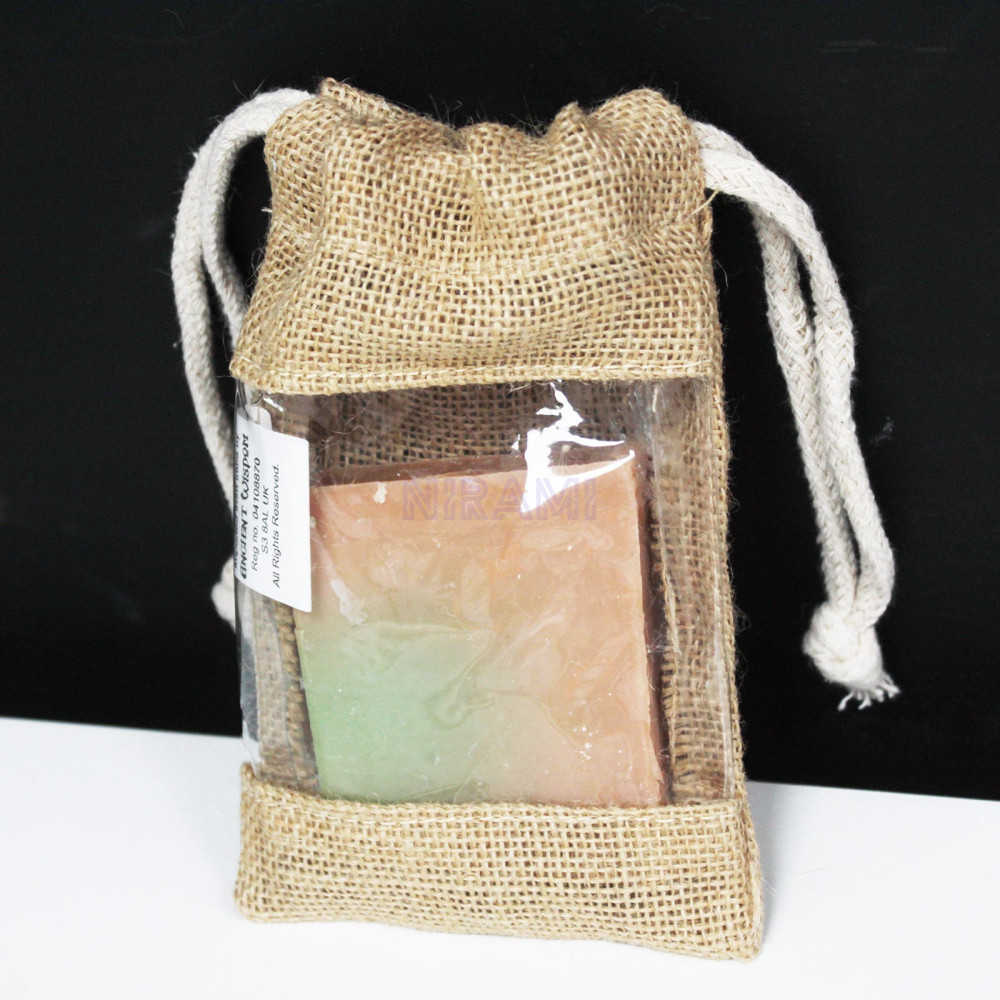 Pequeña Bolsa de yute con ventana 16x10cm