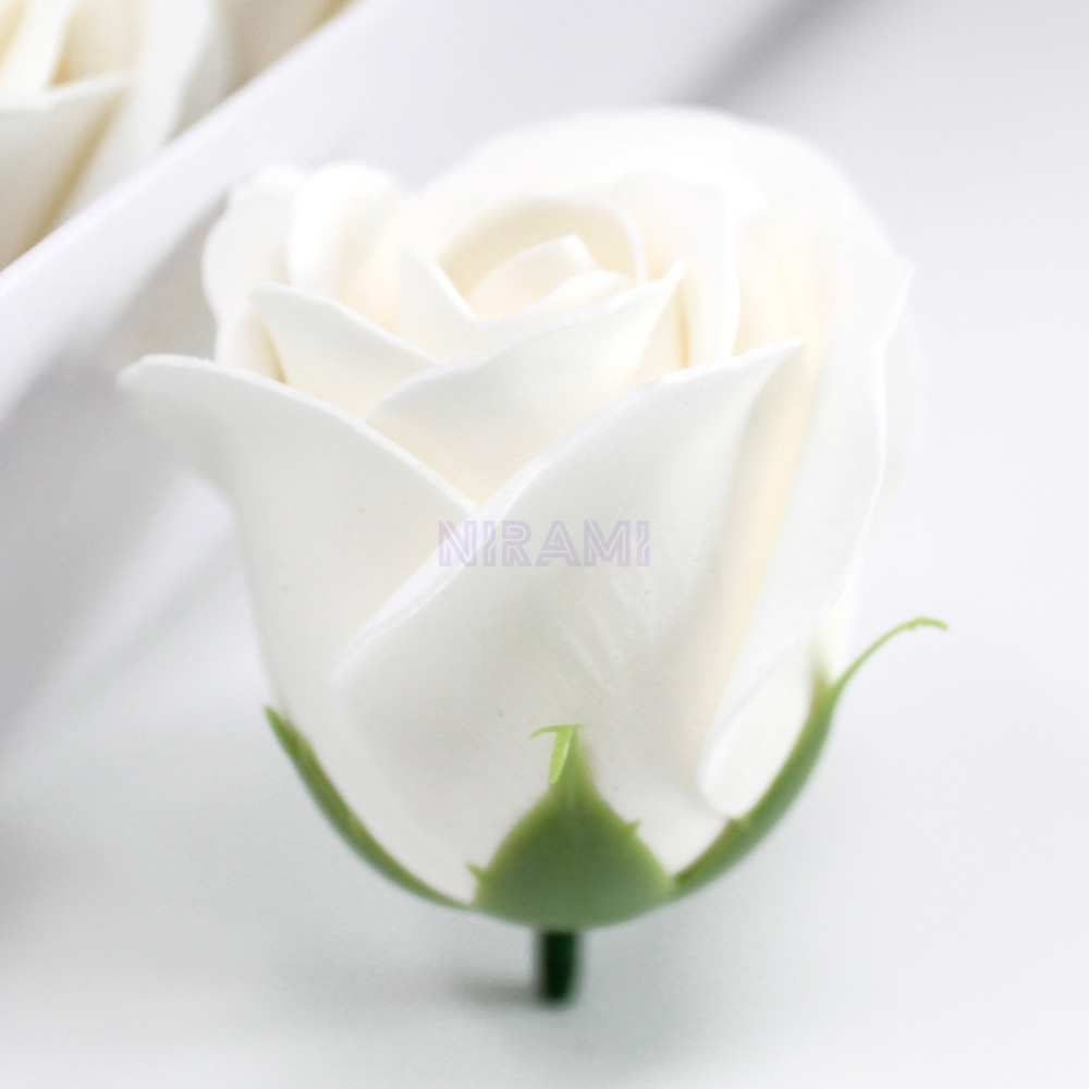 Flor de Jabon para manualidades deco mediana - Blanca