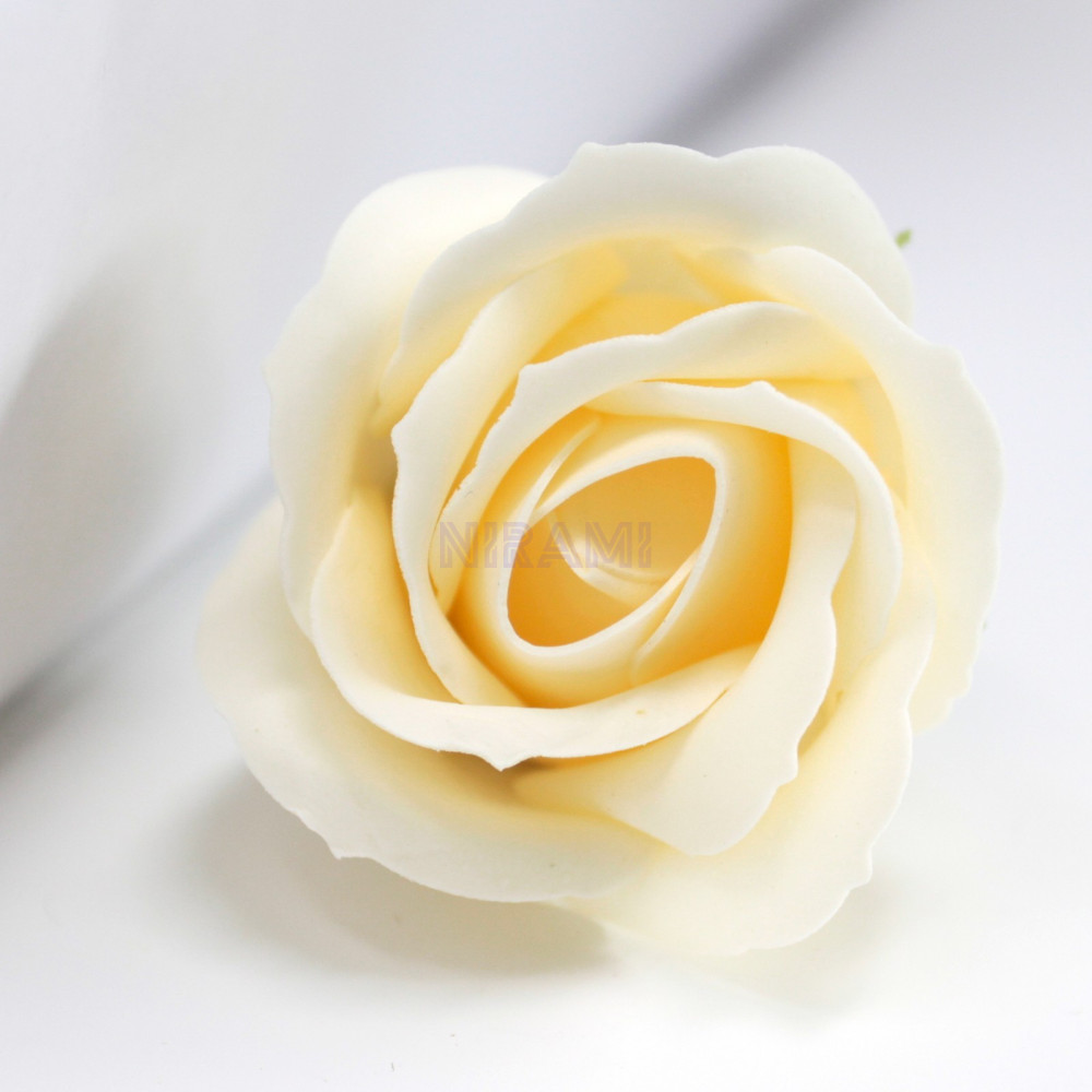 Flor de Jabon para manualidades deco mediana - marfil