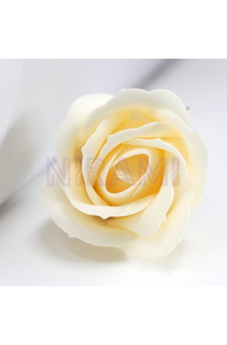 Flor de Jabon para manualidades deco mediana - marfil