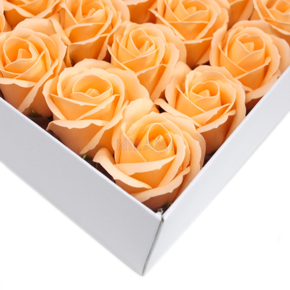 Flor de Jabon para manualidades deco mediana - melocotón