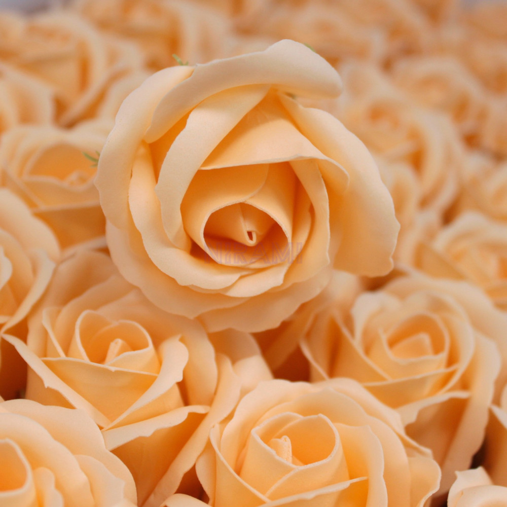 Flor de Jabon para manualidades deco mediana - melocotón
