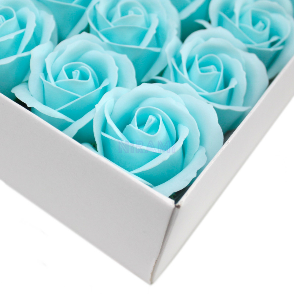 Flor de Jabon para manualidades deco mediana - celeste bebé