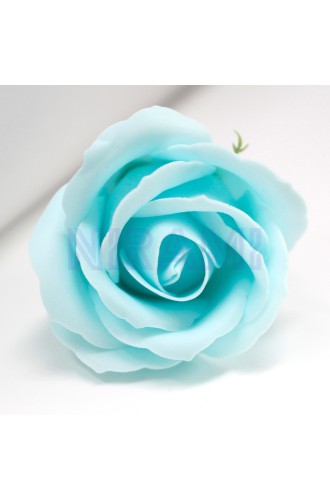 Flor de Jabon para manualidades deco mediana - celeste bebé