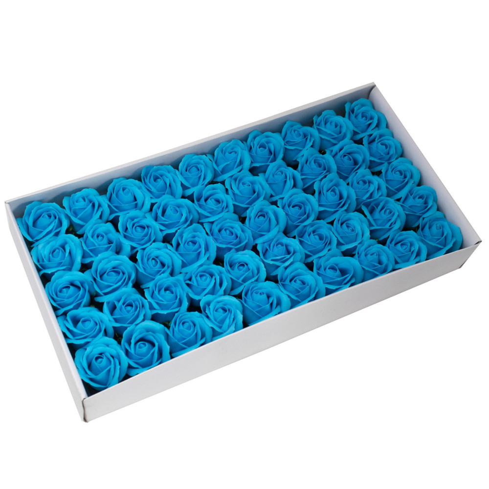 Flor de Jabon para manualidades deco mediana - azul