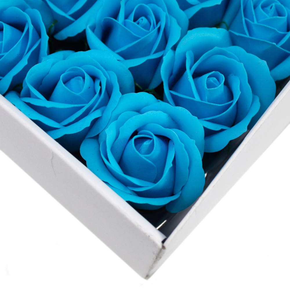 Flor de Jabon para manualidades deco mediana - azul