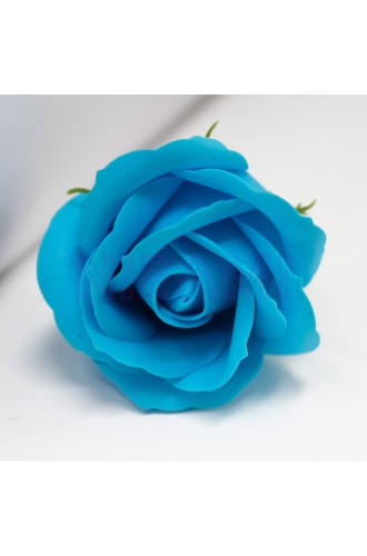 Flor de Jabon para manualidades deco mediana - azul
